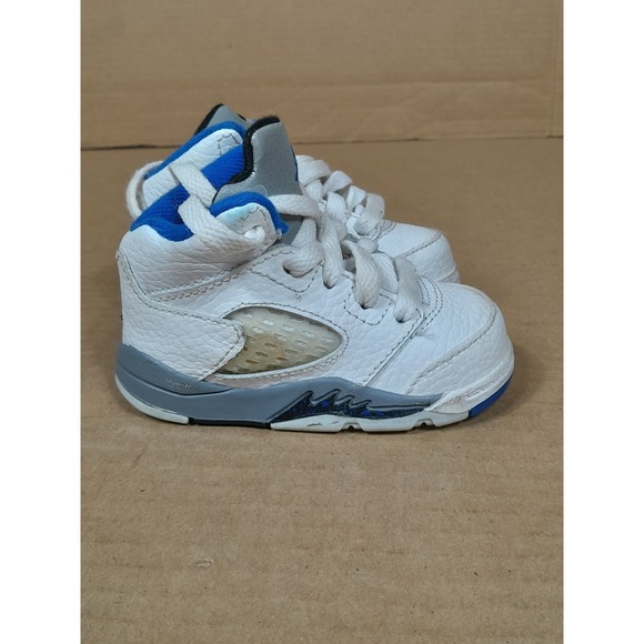 Nike Air Jordan 5 Retro Stealth PS Toddler Boys Sz 4 C Blue White Sneaker Shoe - Picture 13 of 13